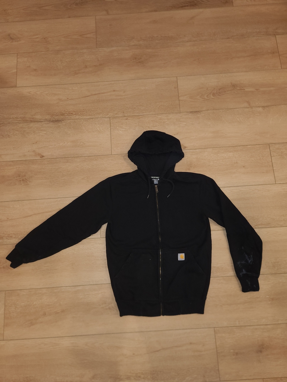 Carhartt Black Rain Defender Hoodie Men's Size Small Good Condition With Pocket